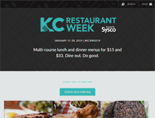 Tablet Screenshot of kcrestaurantweek.com